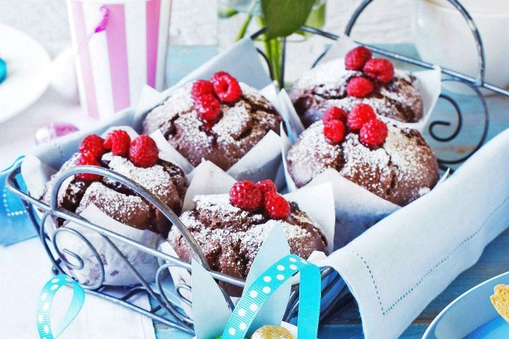 Готовим Desserts Chocolate and raspberry muffins