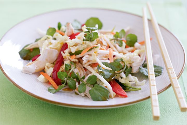Cooking Meat Asian-style chicken salad