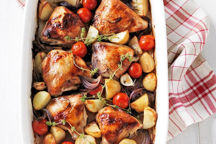 Cooking Meat Balsamic chicken bake