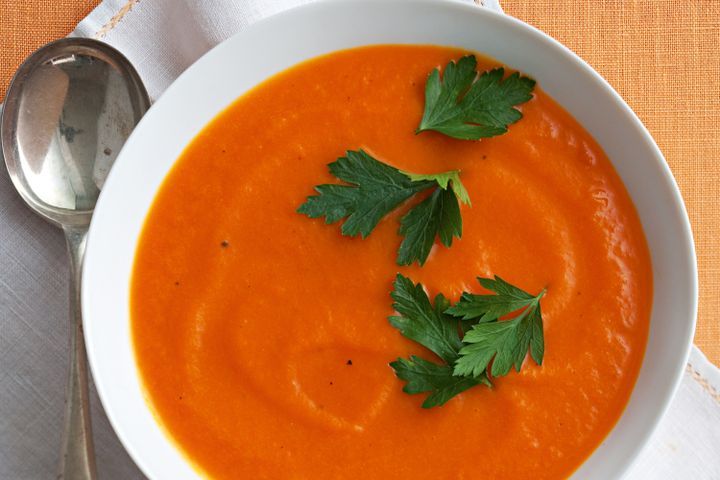 Cooking Meat Carrot & orange soup