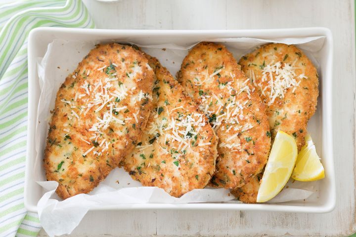 Cooking Meat Crunchy parmesan chicken