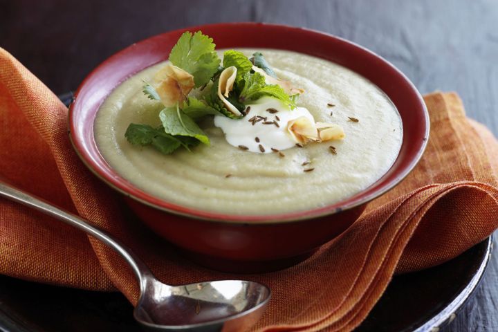 Cooking Meat Indian parsnip soup