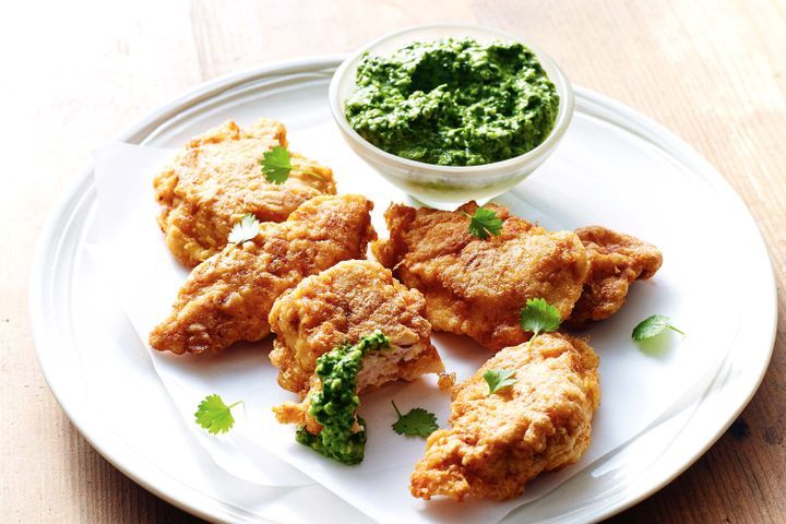 Cooking Meat Pan-fried chicken with pepita pesto