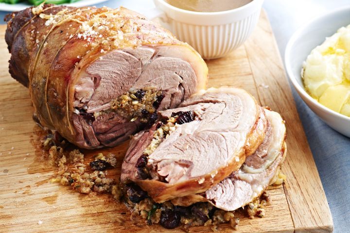 Cooking Meat Roast lamb with Moroccan-style stuffing