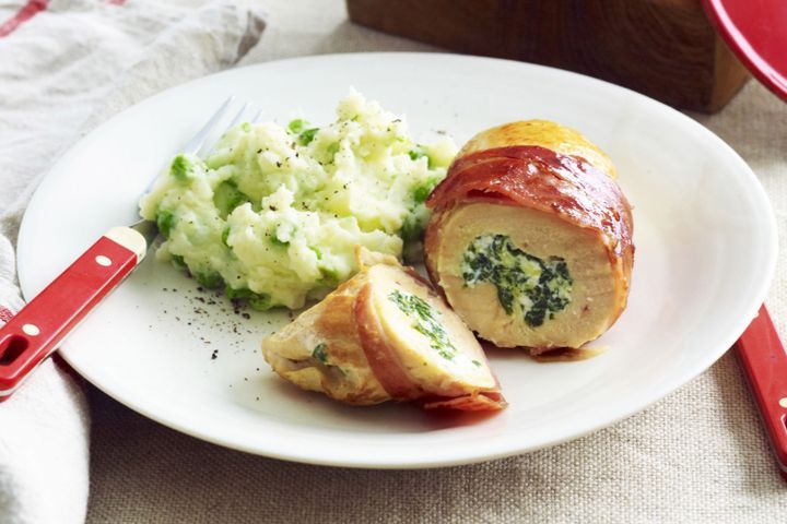 Cooking Meat Spinach and feta chicken breasts