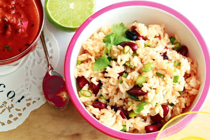 Cooking Meat Tomato herb rice