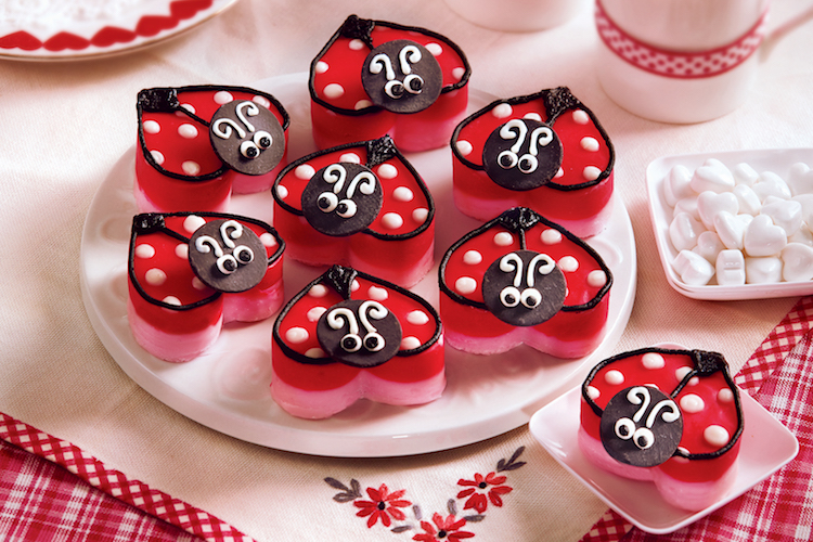 Готовим Desserts Ladybug Heart Raspberry Fudge