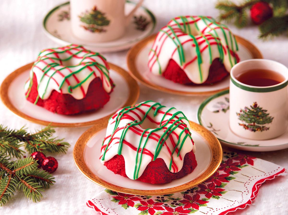 Готовим Desserts Red Velvet Gingerbread Mini Bundt Cakes