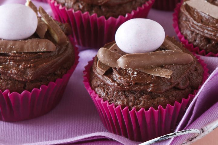 Cooking Desserts Birds nest cupcakes