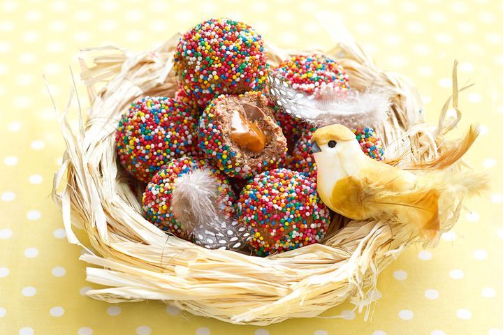 Cooking Eggs Caramel-filled chocolate eggs