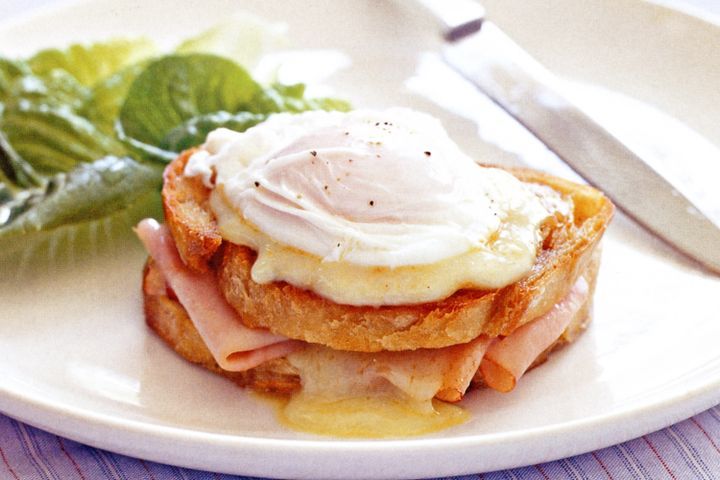 Cooking Eggs Croque madame