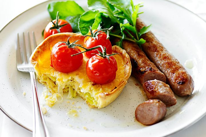 Cooking Eggs Egg and leek breakfast tarts