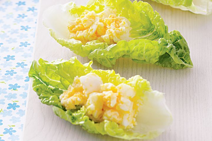 Cooking Eggs Egg and lettuce cups