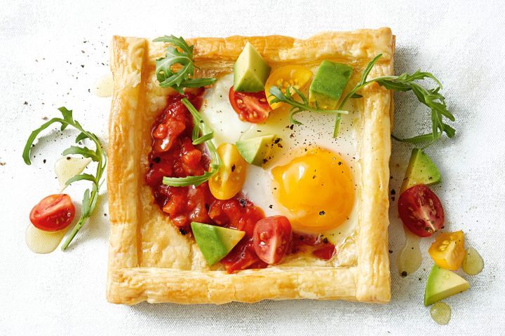 Cooking Eggs Egg and red capsicum galette