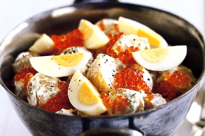 Cooking Eggs Potato & egg salad with sour cream