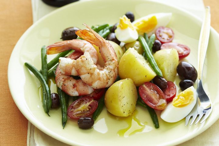 Cooking Appetiziers Prawn nicoise