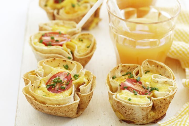 Cooking Appetiziers Tomato & bacon quiches