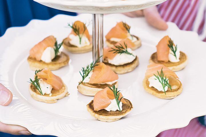 Cooking Fish Buckwheat pikelets with creme fraiche and smoked salmon