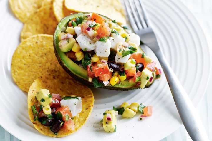 Cooking Fish Ceviche-filled avocados