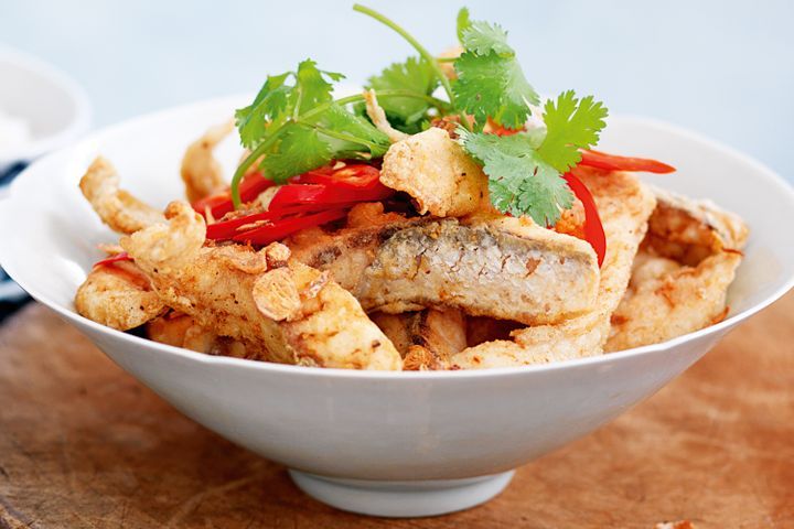 Cooking Fish Crispy Sichuan fish with soy ginger dressing