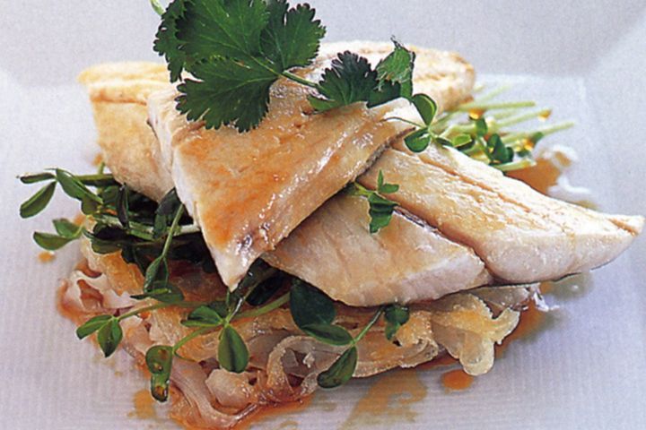 Готовим Fish Fish with rice noodle cakes