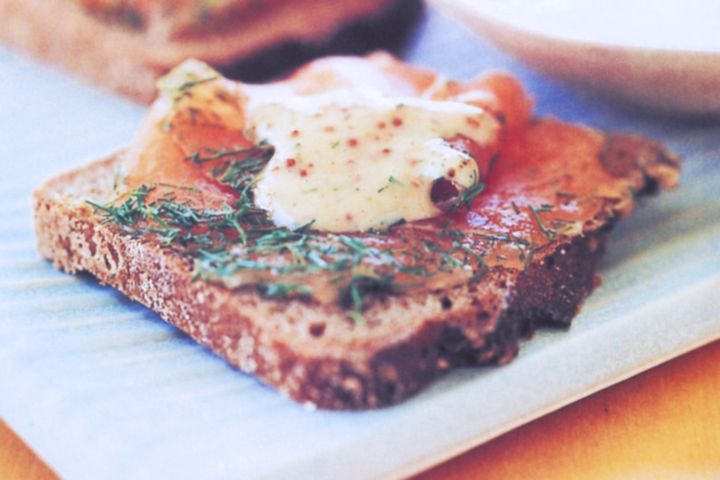 Cooking Fish Gravlax with mustard dill sauce