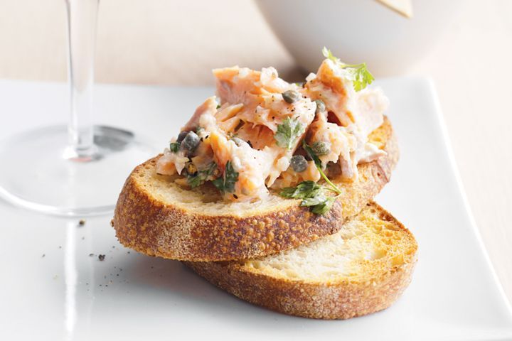 Cooking Fish Hot-smoked ocean trout bruschetta