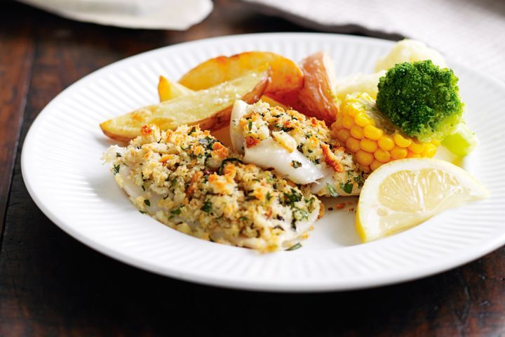 Готовим Fish Lemon and herb fish with wedges