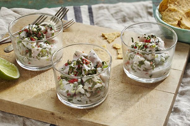 Cooking Fish Mexican fish ceviche with coconut and lime