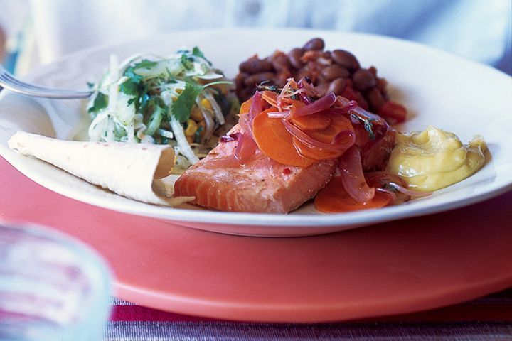 Cooking Fish Ocean-trout escabeche with allioli