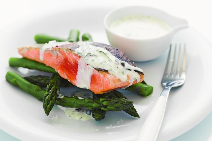 Cooking Fish Ocean trout with green peppercorn tartare sauce