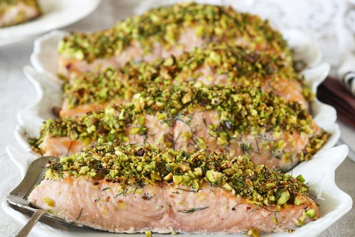 Pistachio-crusted salmon recipe 👌 with photo step by step | How to cook ...