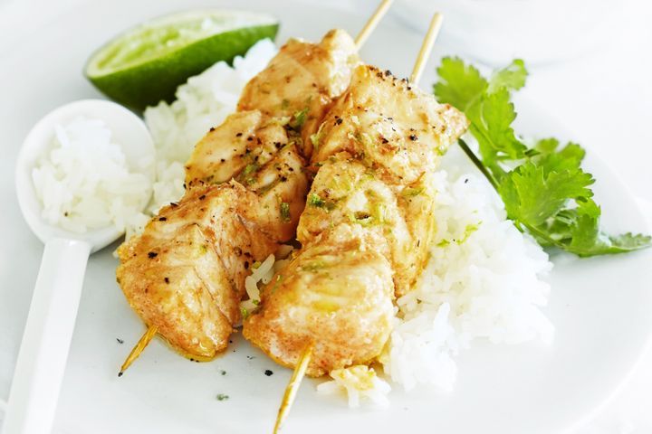 Готовим Fish Red curry fish skewers with rice