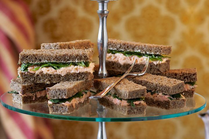 Cooking Fish Salmon & watercress finger sandwiches