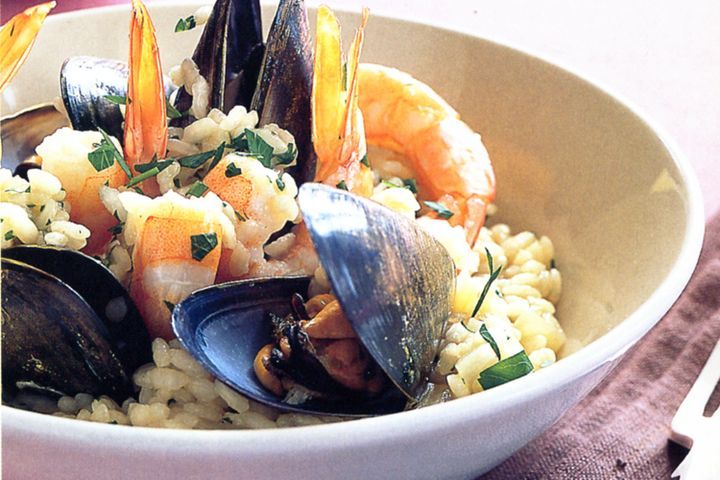 Cooking Fish Seafood risotto
