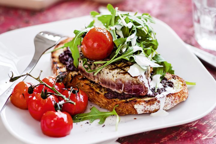 Cooking Fish Seared tuna bruschetta