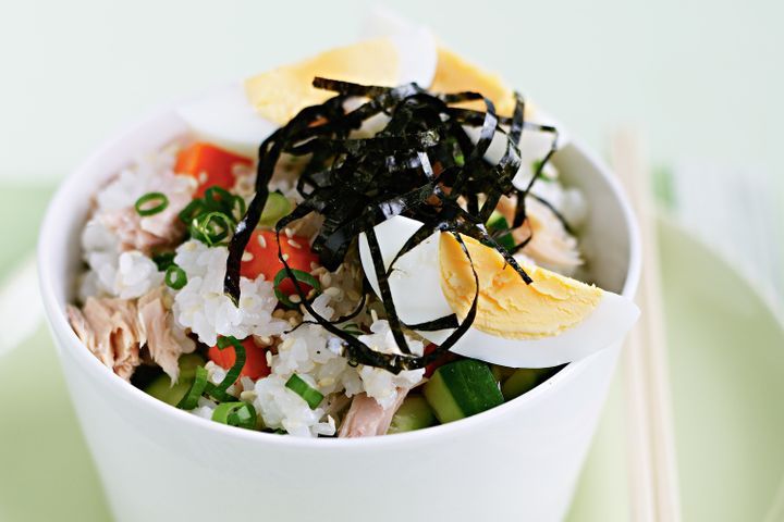 Cooking Fish Sesame tuna rice salad