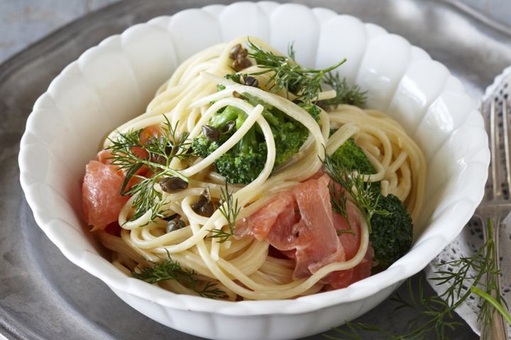 Cooking Fish Smoked salmon spaghetti