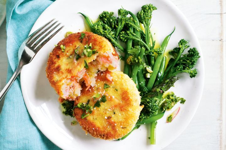 Cooking Fish Smoked trout fishcakes with cucumber salsa