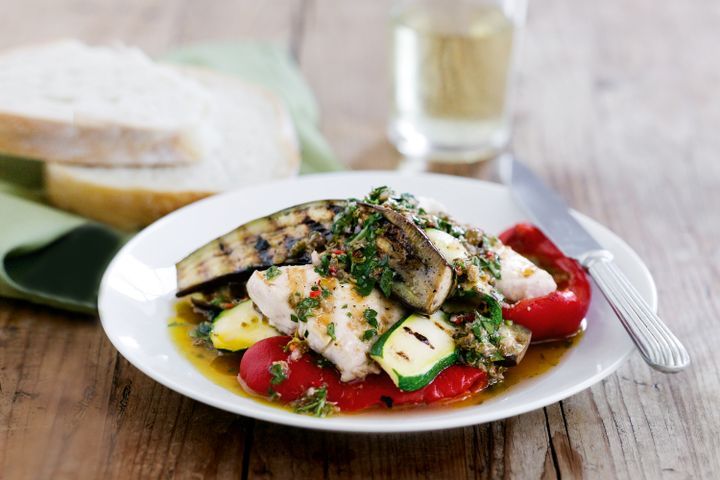 Cooking Fish Spanish fish salad with chilli caper dressing