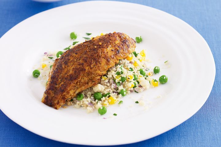 Готовим Fish Spanish spiced fish with couscous