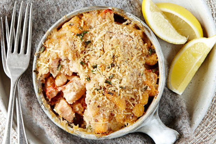 Cooking Fish Spiced salmon pot pies