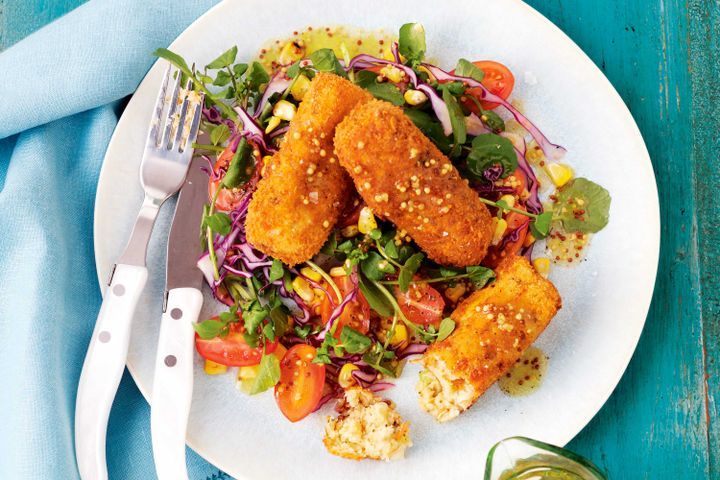 Cooking Fish Spicy salmon and broccoli croquettes