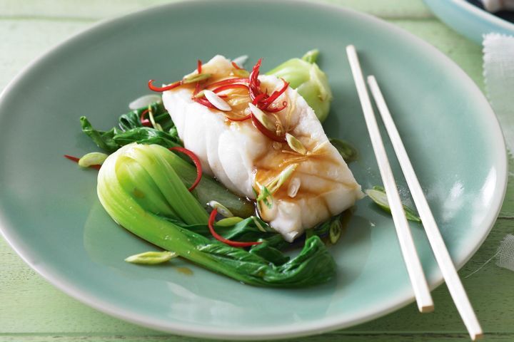 Готовим Fish Steamed ginger & shallot fish