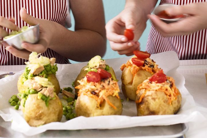 Cooking Fish Stuffed jacket potatoes