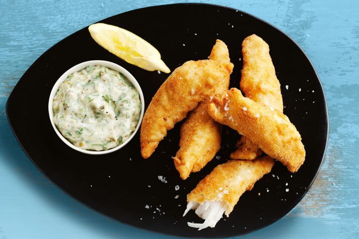 Cooking Fish Super-crispy fish fingers with creamy tartare