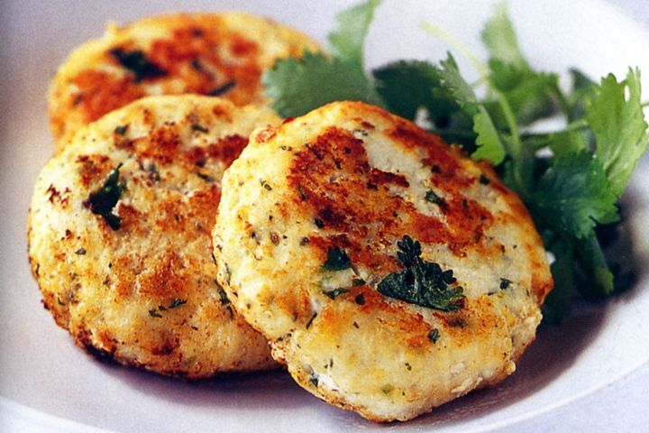 Cooking Fish Thai-style fish cakes with lime mayonnaise