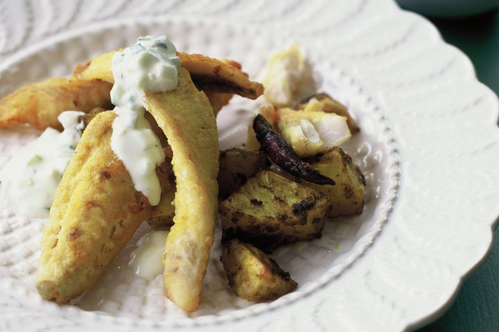 Готовим Fish Turmeric fish with spicy potatoes