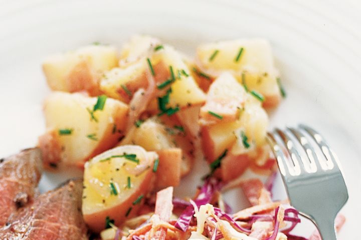 Cooking Fish Warm potato salad