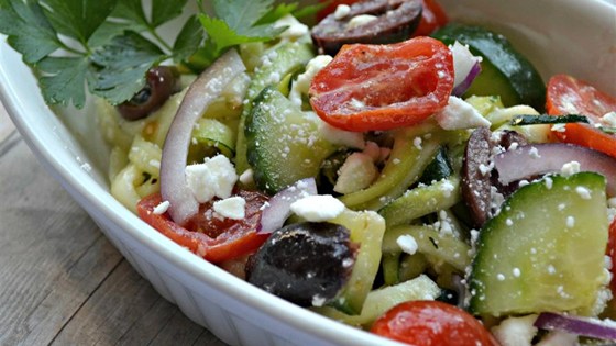 Cooking Health Greek Zoodle Salad